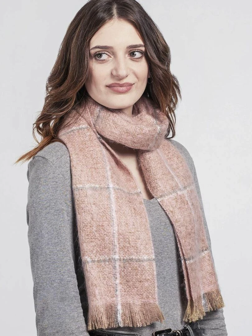 Echarpe Squadra Fabriqué en France Rose