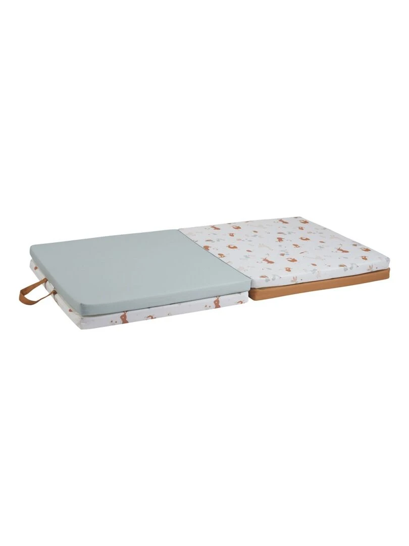 Tinéo   Tapis d'éveil Little Farmer   120x120x4cm   Bleu Marron Blanc