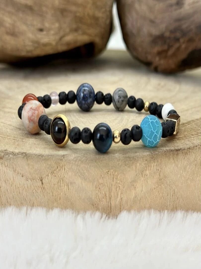 Bracelet système solaire   Noir