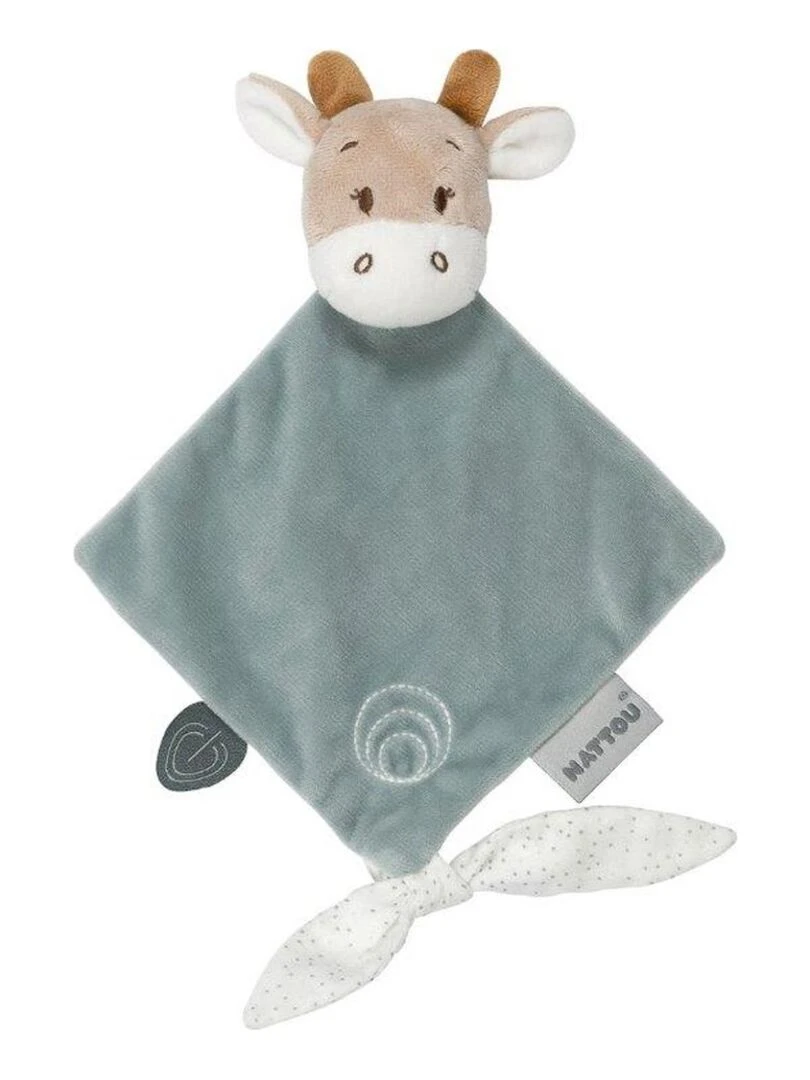 Mini doudou Luna & Axel girafe (25 cm) Vert