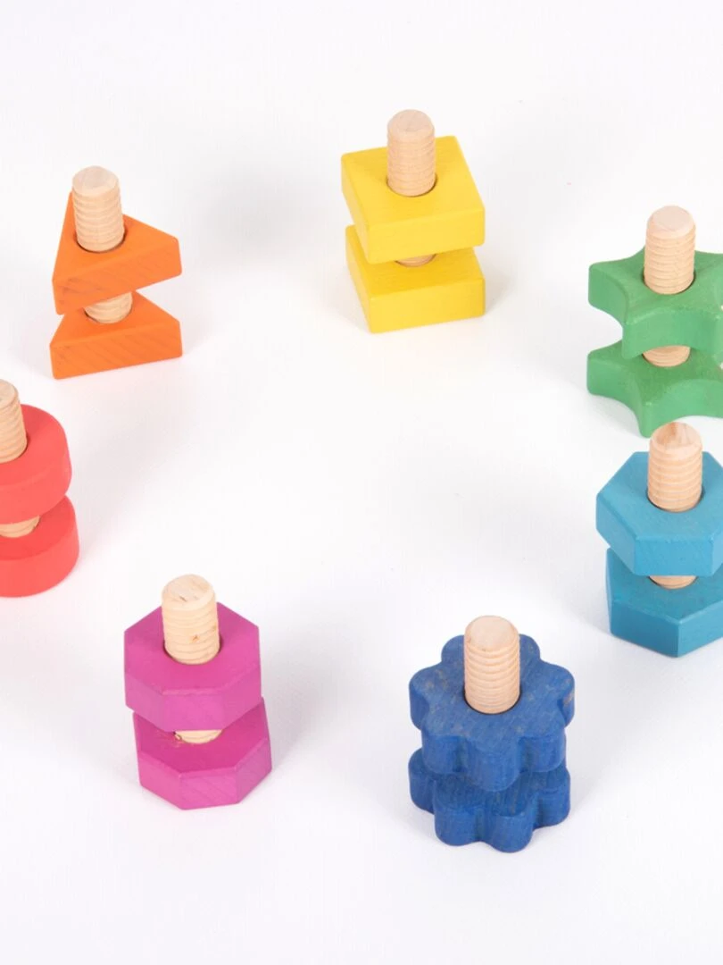 Set de 7 écrous à visser Multicolore