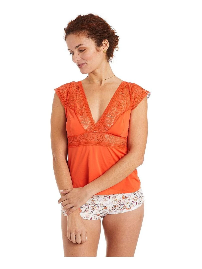 Top short ETOILE   Pomm'Poire   Orange