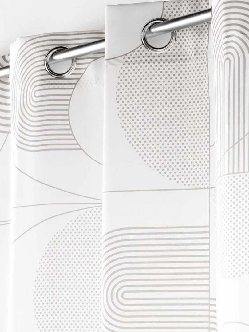 Lot de 2 rideaux Esquisse   Blanc