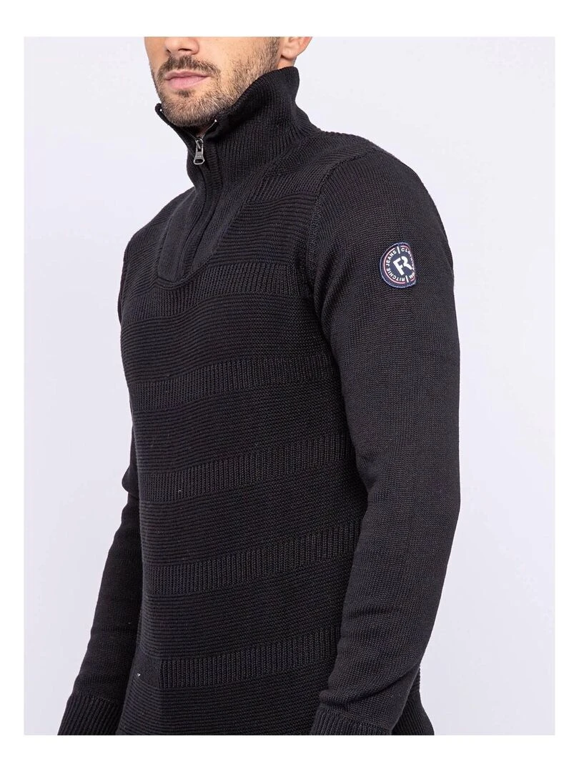 Pull col montant zippé LULU   Noir