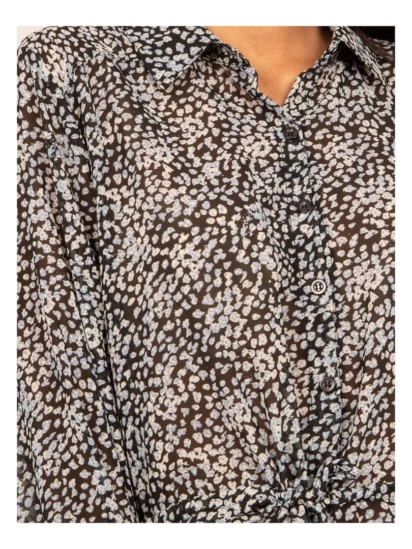 Chemise motifs FINESS   Bleu