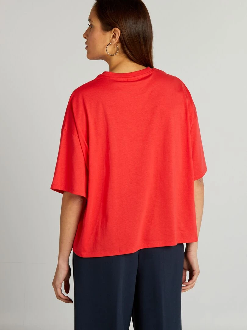 T shirt 'Donald Duck' de 'Disney' en coton   Rouge
