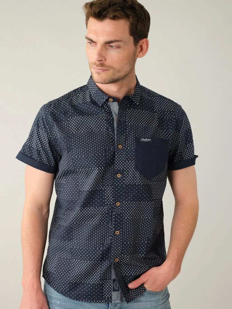 Chemise homme en popeline 'Deeluxe'   Bleu marine