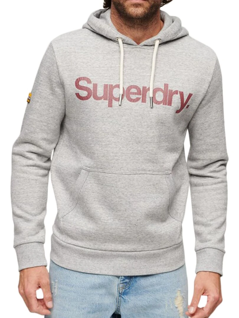 Sweat à Capuche Superdry Core Logo Classic Hoodie Gris