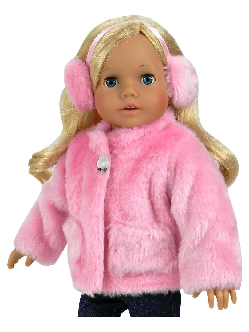 Sophia's 18" Poupee Mabet de fourrure et bandeau d'oreille rose N/A