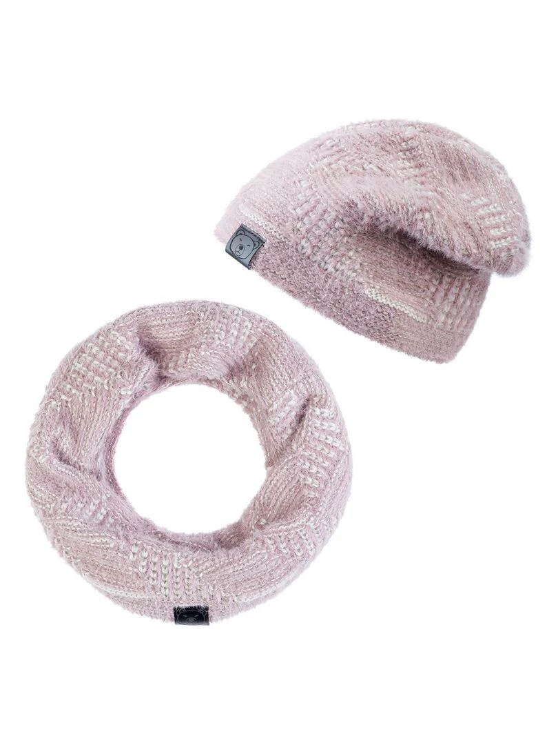 Ensemble Snood Bonnet Flip Made in UE Rose