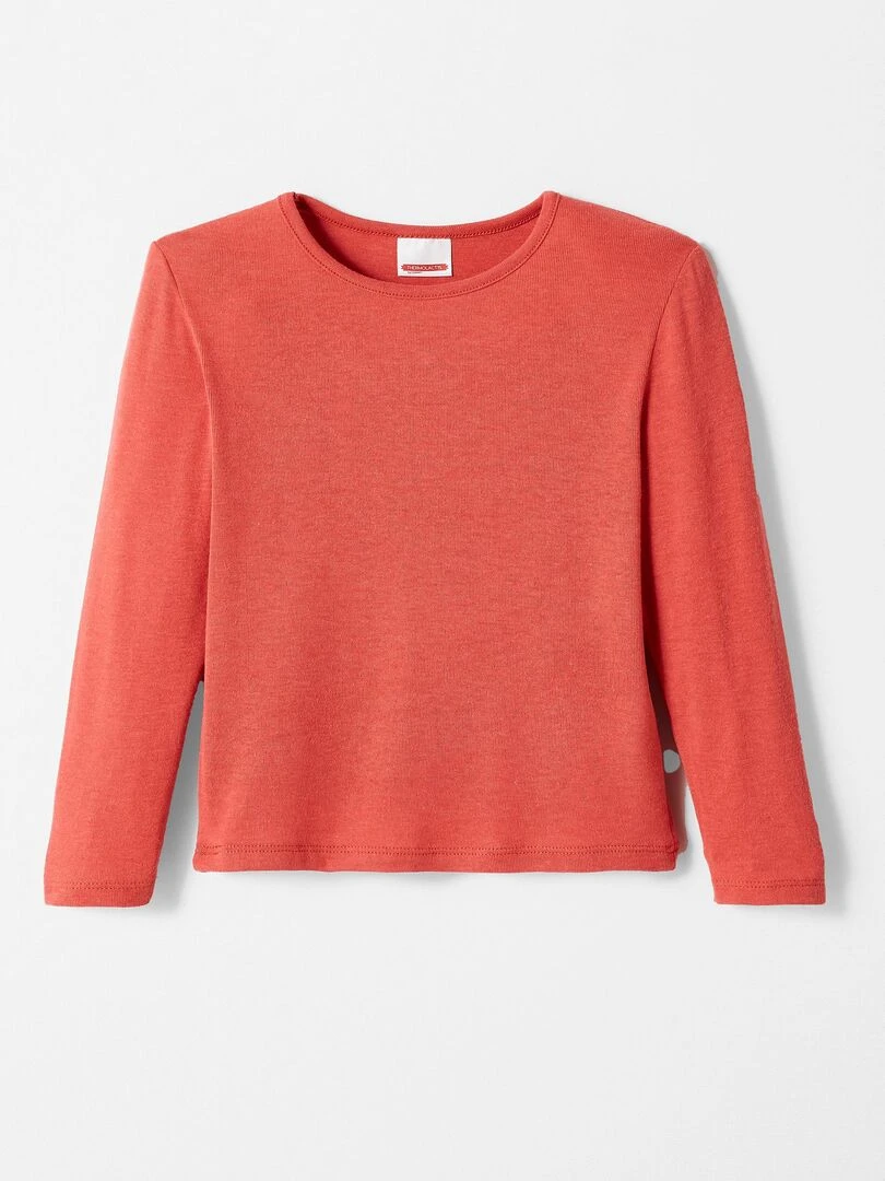 T shirt manches longues mixte Thermolactyl Sensitive Damart Orange corail