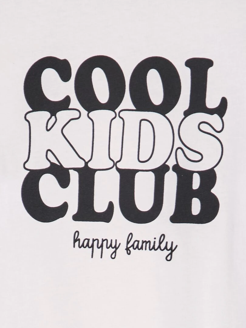 T shirt imprimé en coton Blanc cool