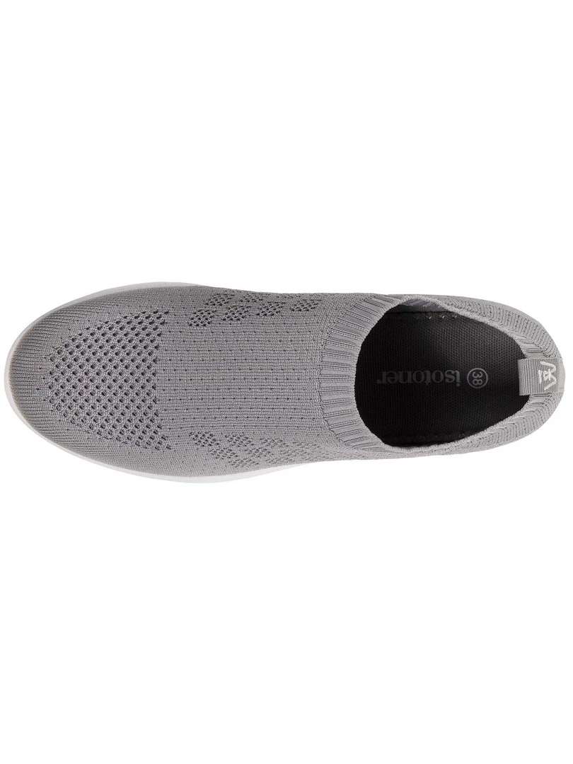 Isotoner Baskets Femme Slip on Gris Gris
