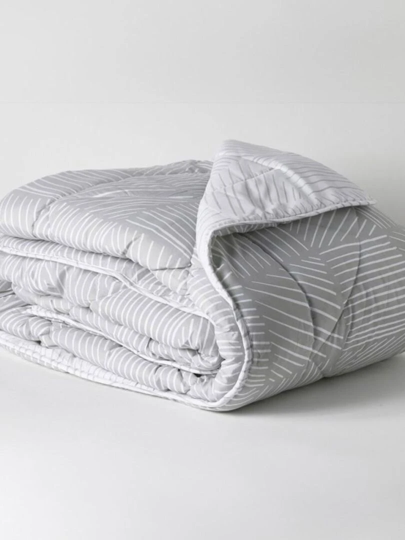 Couette imprimée 220x240 cm Today 1.5 traits gris Gris