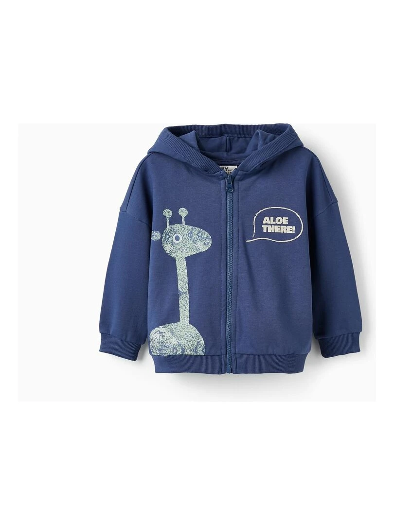 Manteau à capuche avec oreilles 3D pour bébé garçon 'Aloe There!' NATURE TAKEOVER Bleu foncé