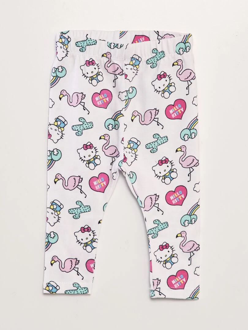 Ensemble legging + T shirt 'Hello Kitty'   2 pièces   Jaune