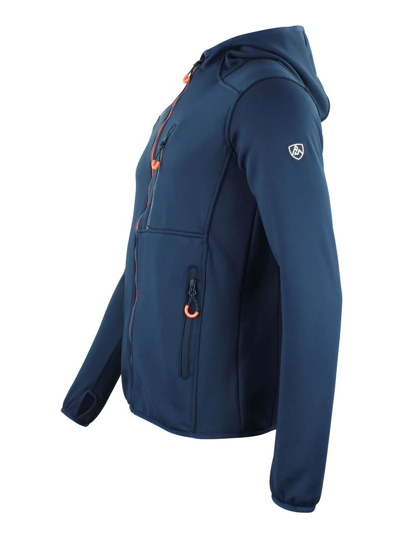 Blouson polarshell homme CAMPO   PEAK MOUNTAIN   Bleu marine