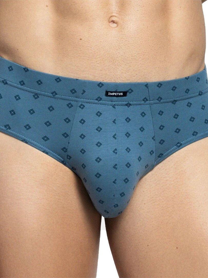 Pack de 2 slips en coton Belmond avec ceinture tubulaire Bleu