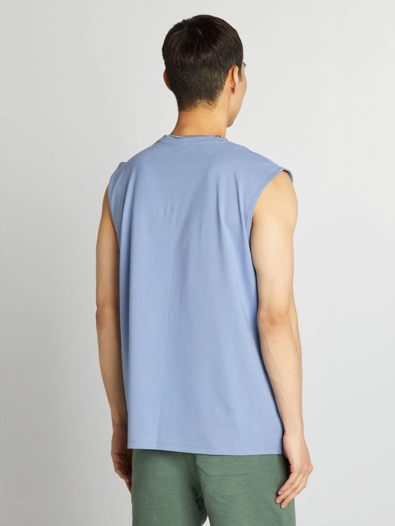 Débardeur en jersey uni   Bleu