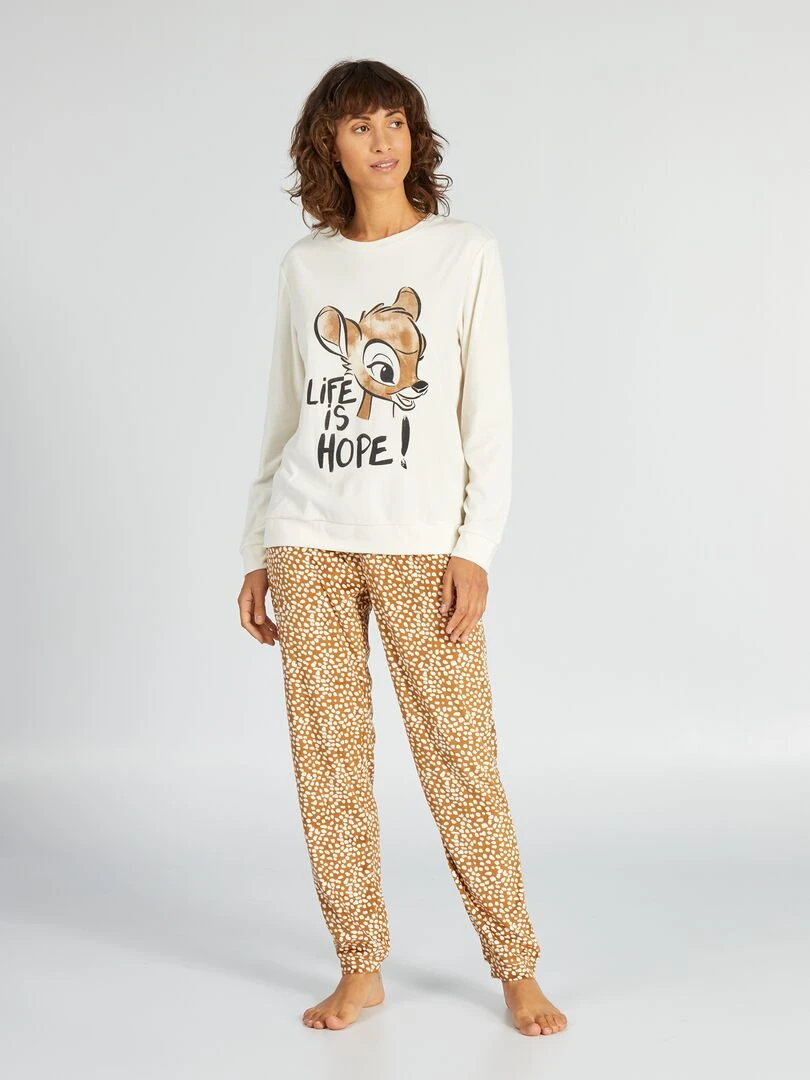 Pyjama polaire 'Disney' 2 pièces Blanc