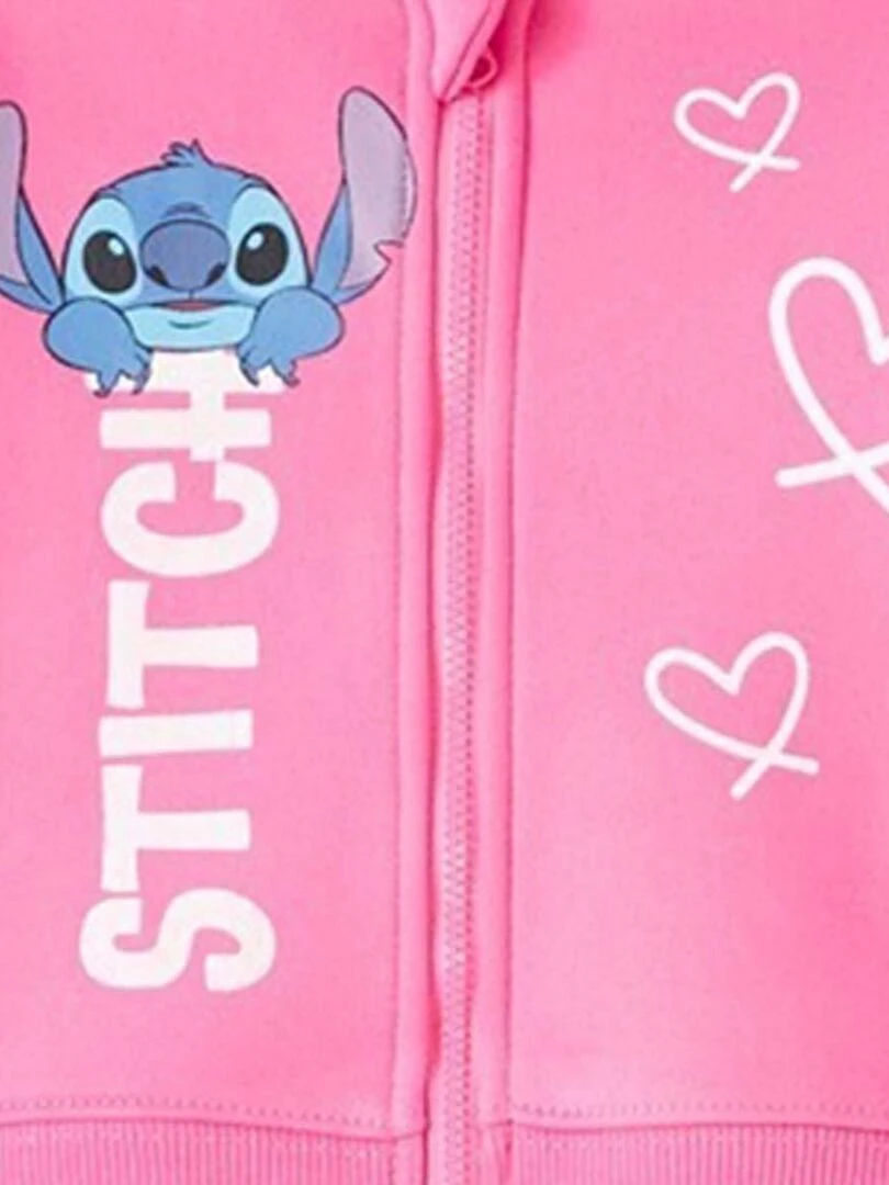 Disney   Ensemble ​​Veste pantalon bébé fille Imprimé Lilo Et Stitch   Rose fushia