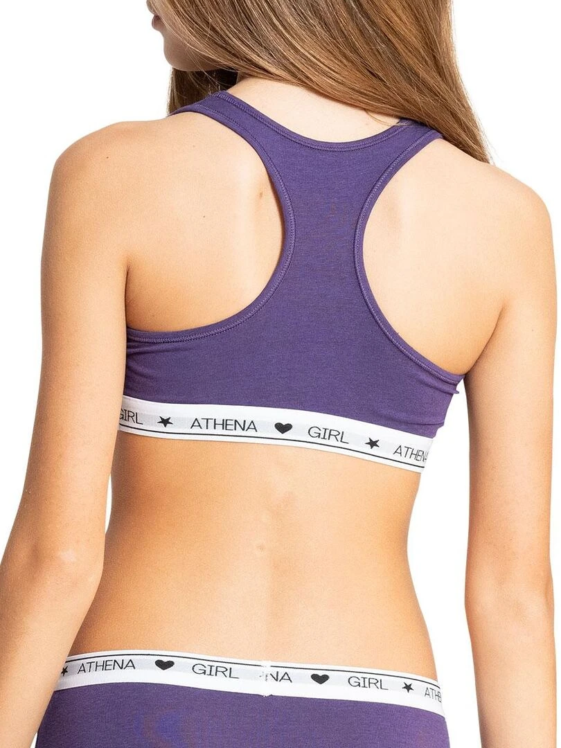 Brassière à coques amovibles fille Coton Ultra Doux   Fille   Violet