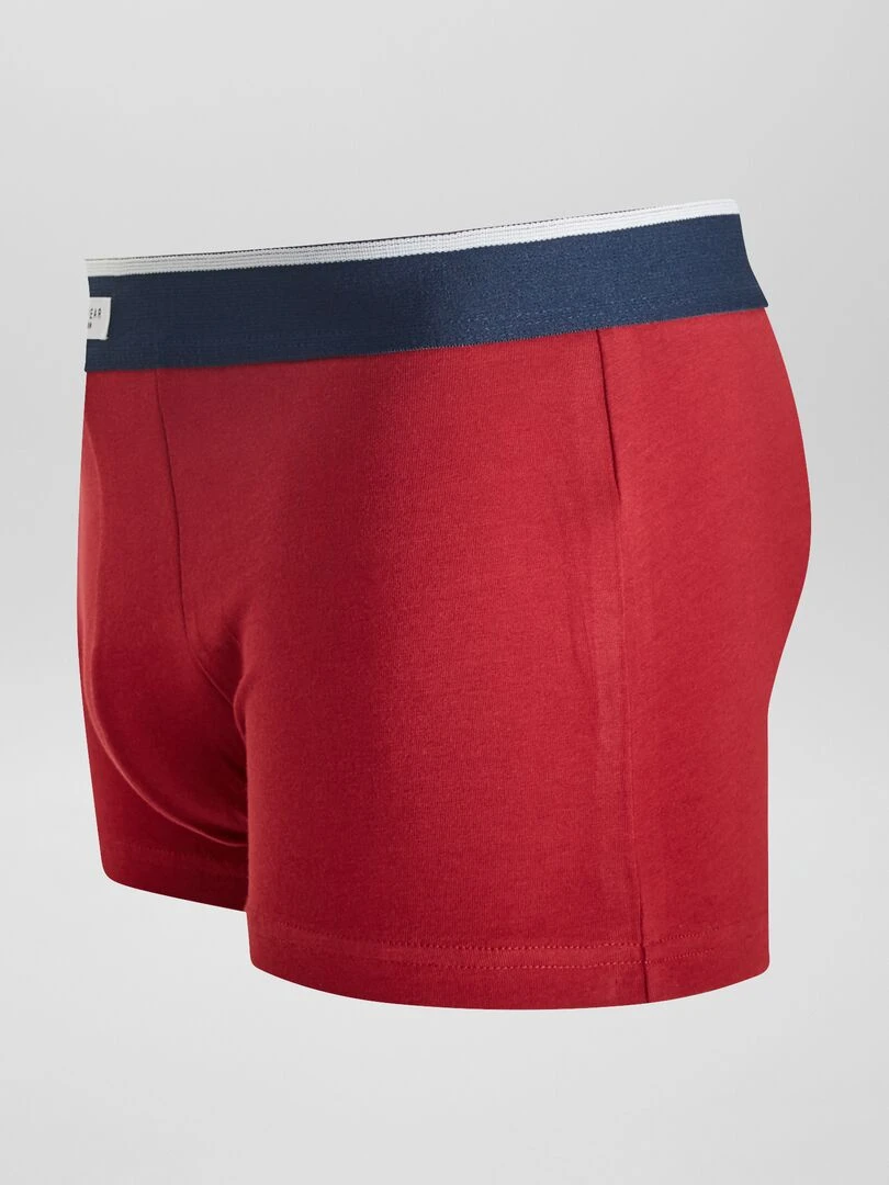 Lot 3 boxers stretch   Bleu/rouge/gris