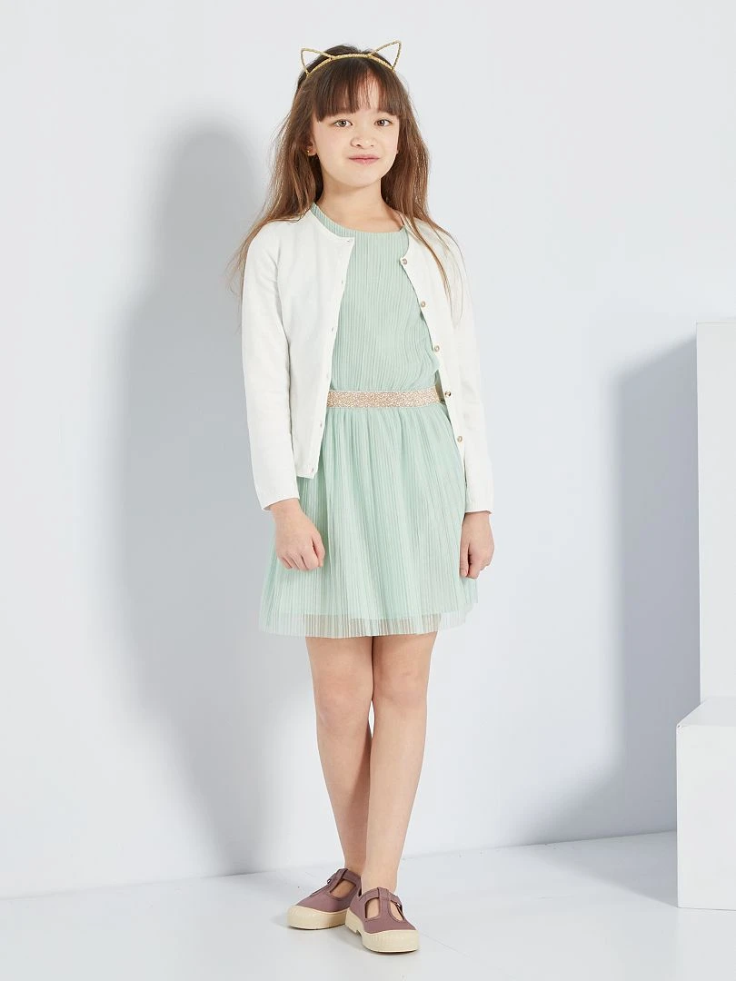 Gilet en maille fine   blanc