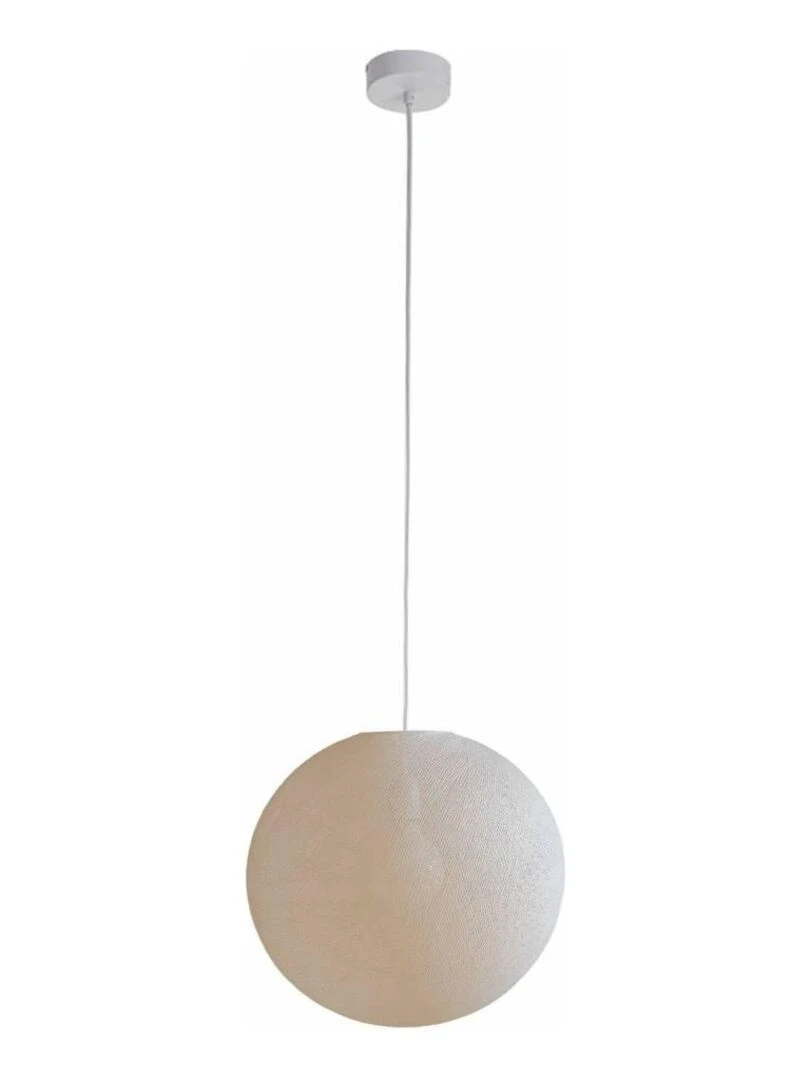 Suspension simple globe 31cm Ecru