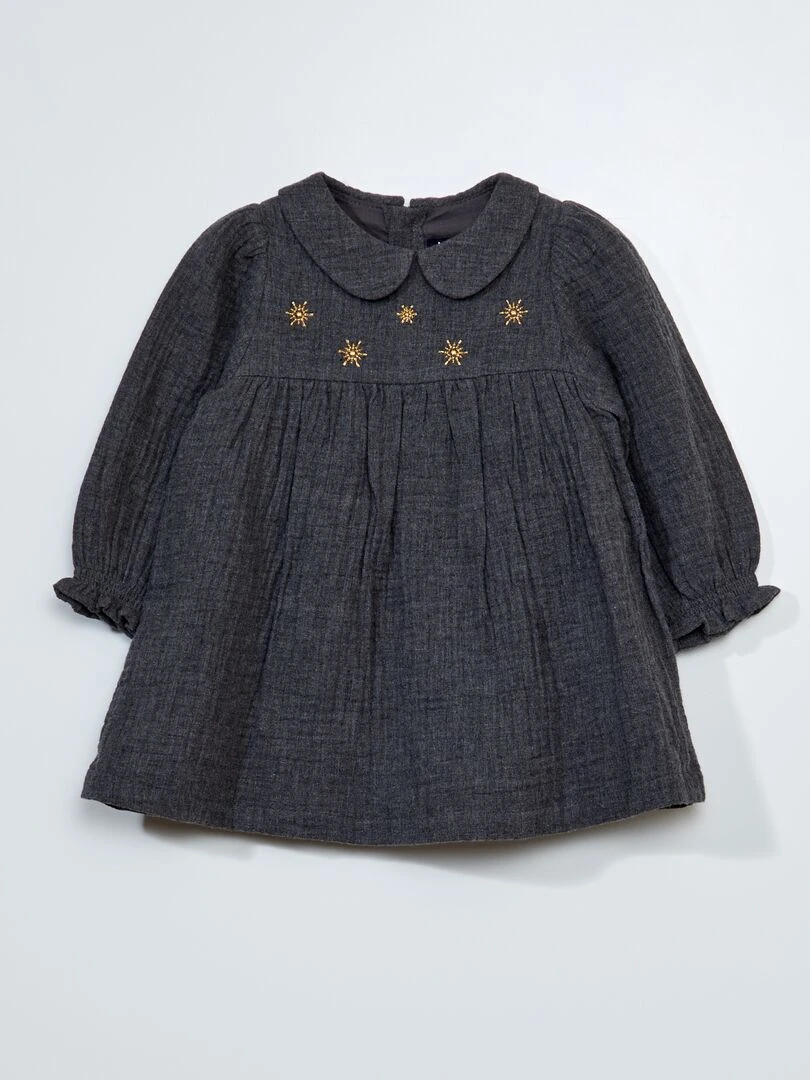Robe en flanelle Gris