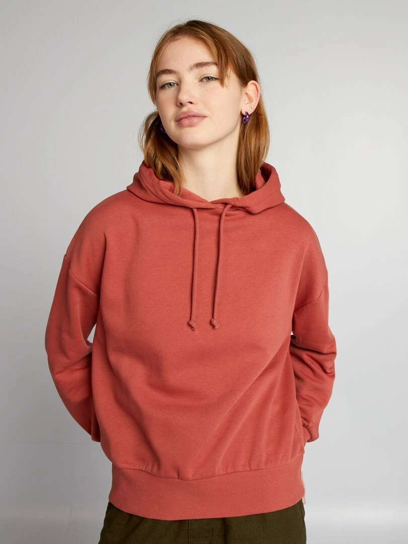 Sweat à capuche à motifs   rouge