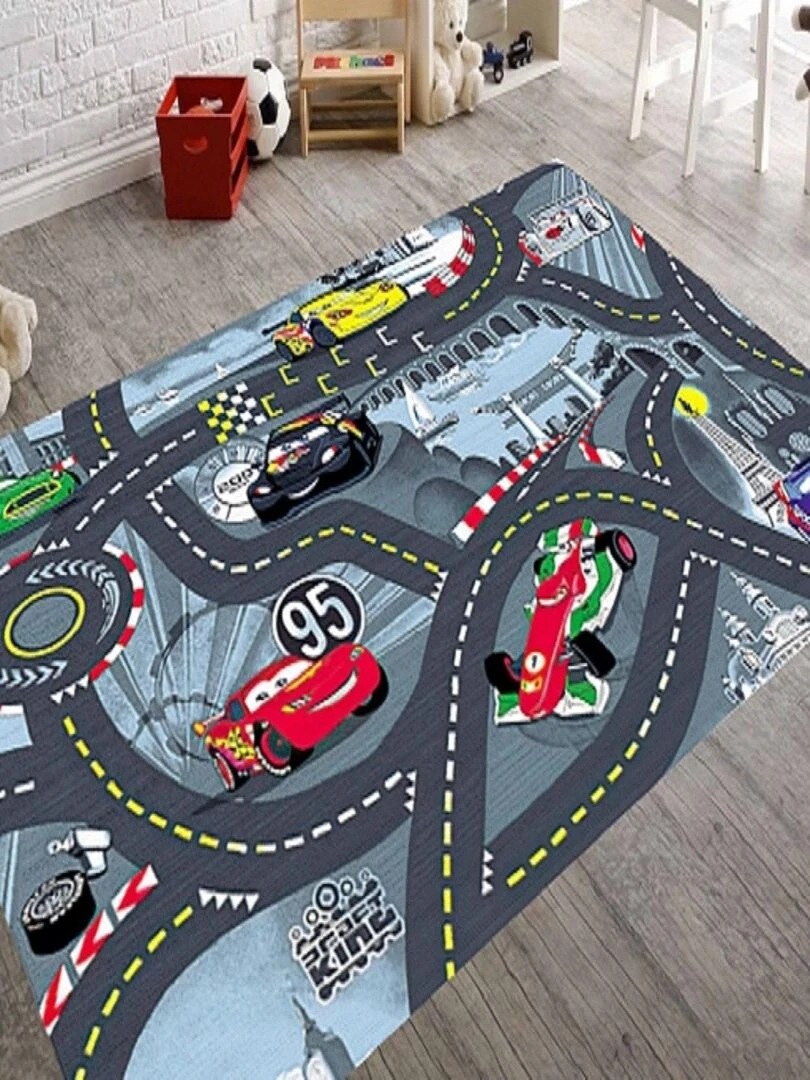 Tapis Circuit Gris Gris