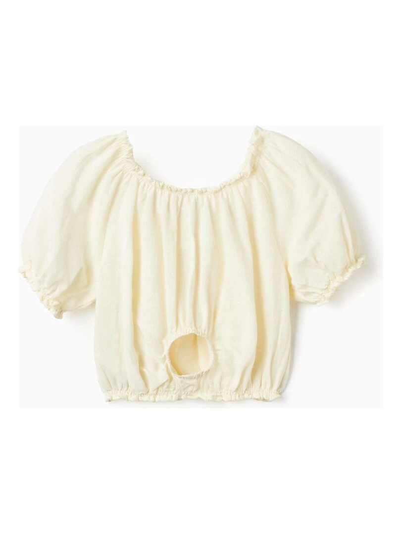 Top En Mélange De Lin Pour Fille manches courtes MATISSE Blanc