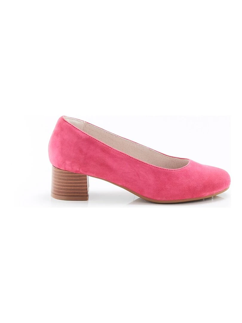 Escarpins aspect croco ou irisé   Damart   Magenta