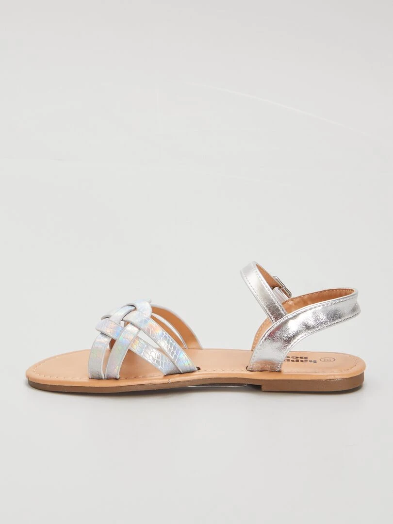 Sandales tressées holographiques   Holographiques