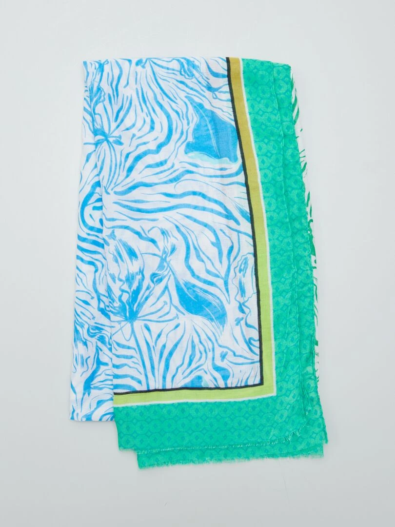 Foulard à imprimés coloré Vert