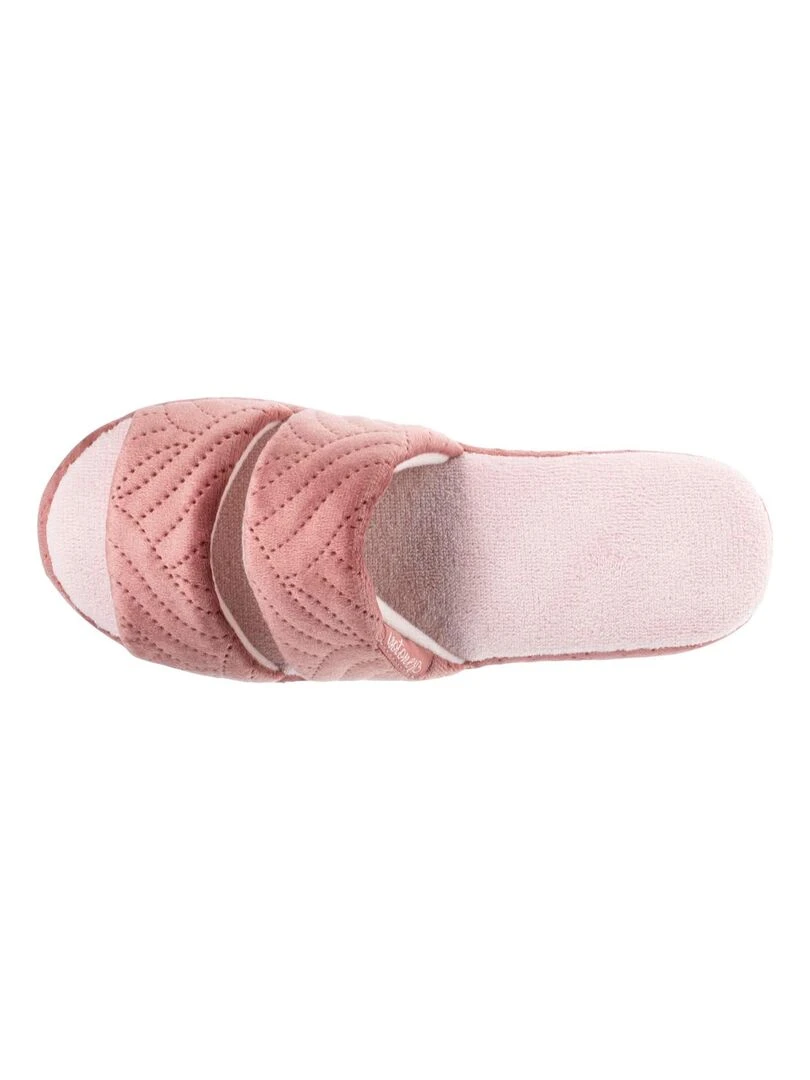 Chaussons sandales Femme Matelassé Blush Rose