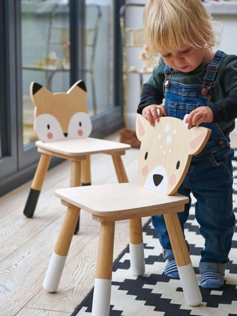 Chaise enfant cerf en bois   Beige