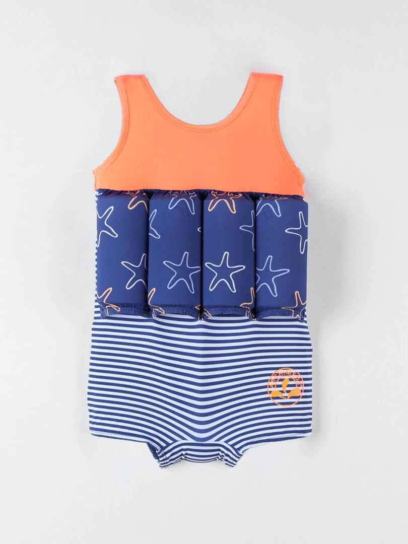 Maillot bouée à imprimé étoile de mer  marine/orange   Archimède   Bleu