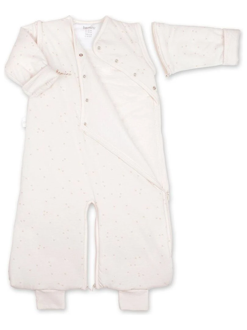 Bemini Gigoteuse jambes séparables Pady jersey et jersey Blanc cassé