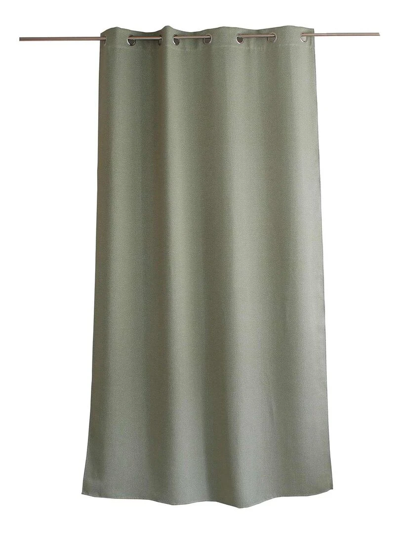 Rideau occultant       Effet tissé   Vert olive