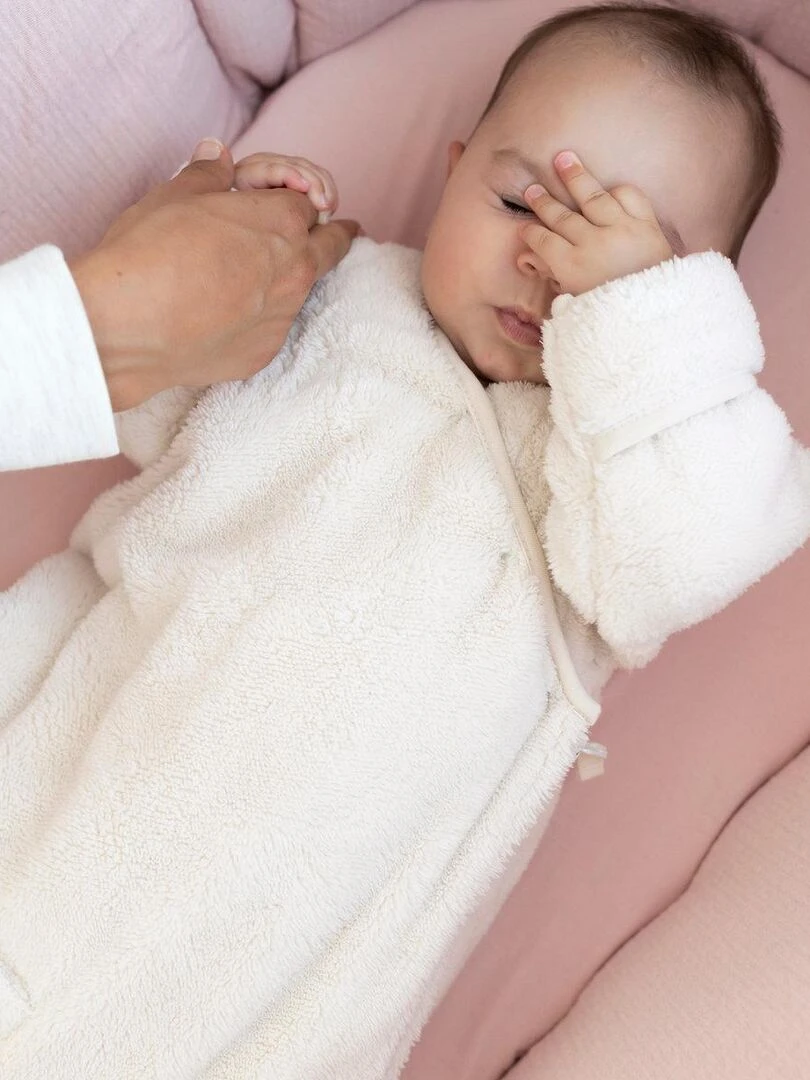 Bemini Gigoteuse  avec moufles Softy et jersey   Blanc cassé