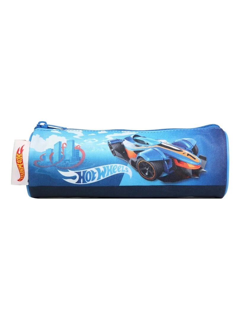 BAGTROTTER Trousse scolaire ronde Hot Wheels Bleu Voiture Bleu