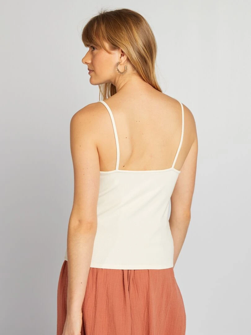 Débardeur à bretelles undyed   Blanc