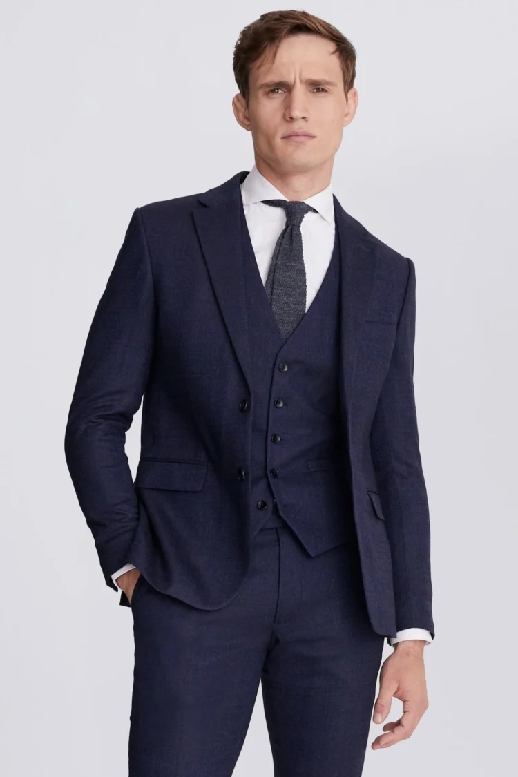 Slim Fit Blue Twisted Jacket Buy Online at Moss