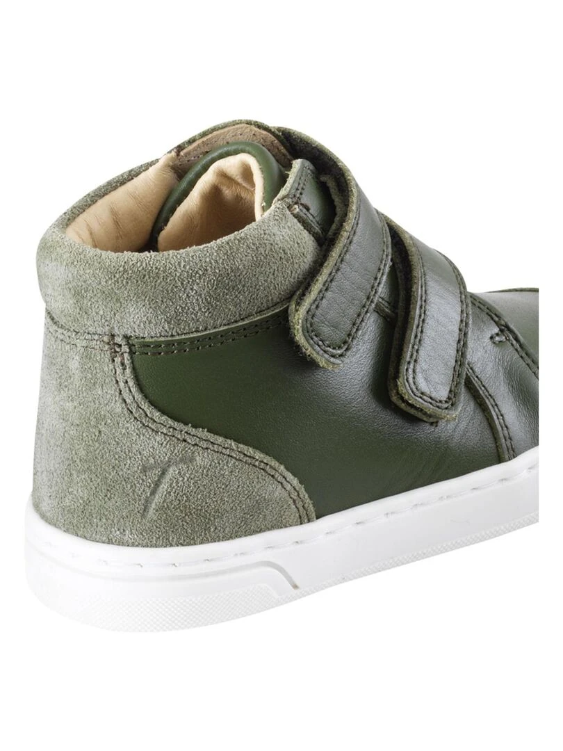 Baskets cuir Sneacky Vert kaki