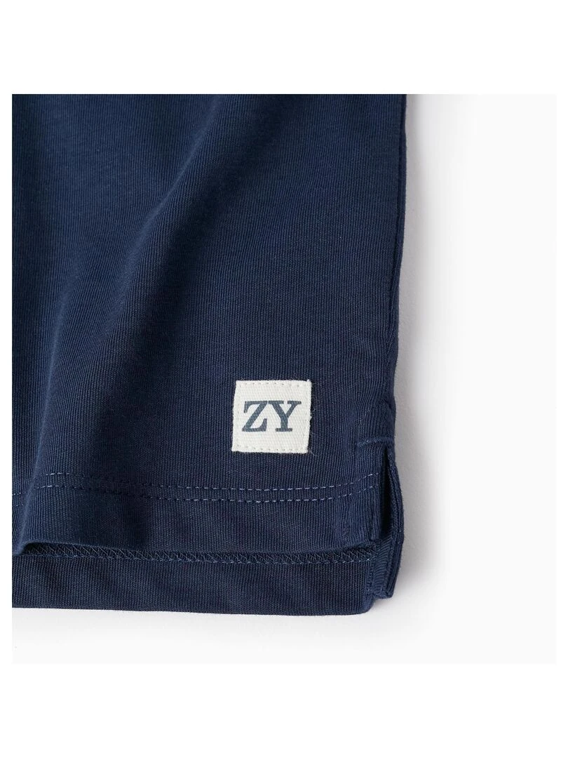 Polo à manches longues en coton pour bébé garçon manches longues ROYALS OFF DUTY   Bleu foncé