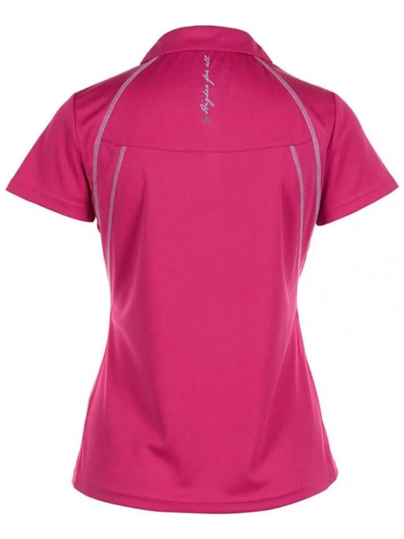 Polo manches femme courtes ALYA PEAK MOUNTAIN Rose fushia