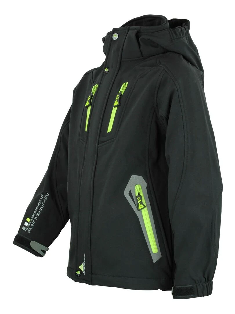 Blouson de ski garçon ECILO   PEAK MOUNTAIN   Noir Noir