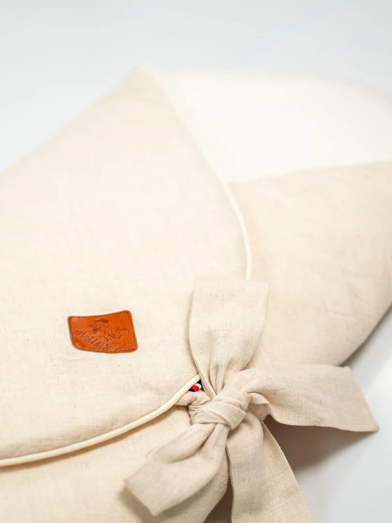 Gigoteuse d'emmaillotage évolutive en Lin Beige